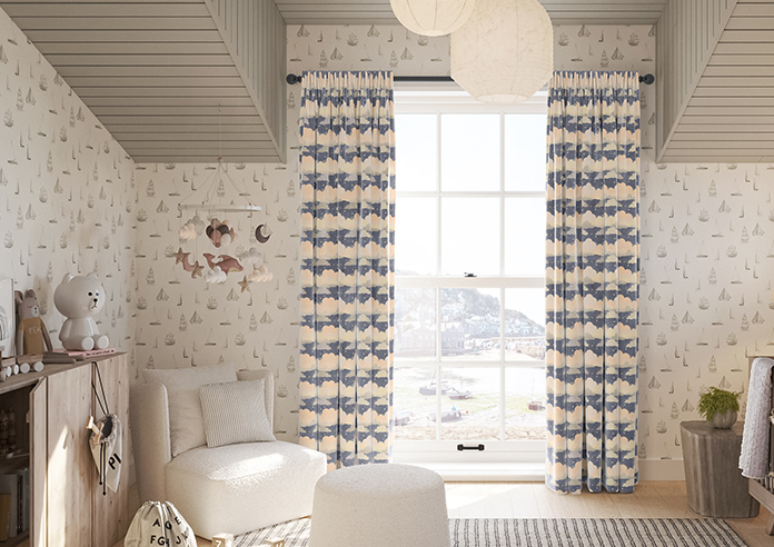 Cloudy Cosmos, Twinkle Grey - Made to Measure Curtains - Image 3